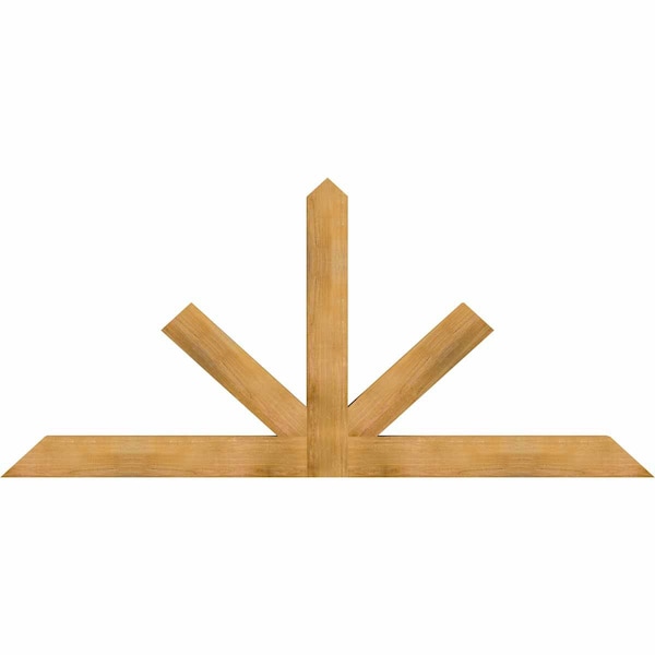Ekena Millwork Saratoga Rough Sawn Timber Gable Bracket, Western Red Cedar, 96"W x 44"H x 4"D x 6"F, 11/12 Pitch GBW096X44X0406SAR00RWR - main